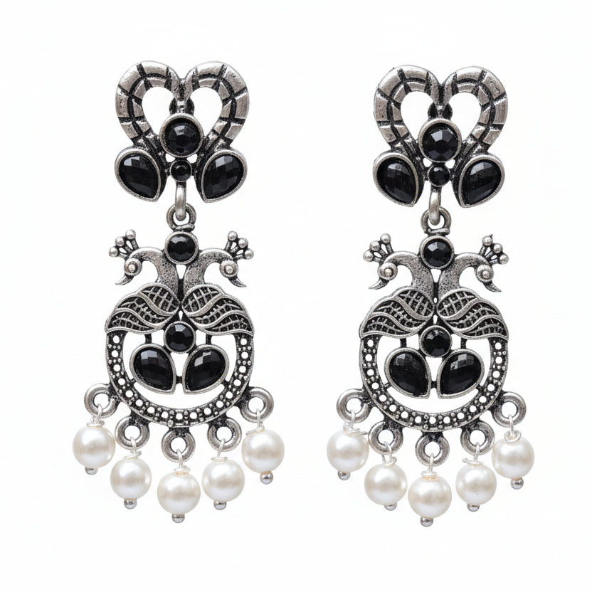 Neelkanth Dangler earrings (Black)