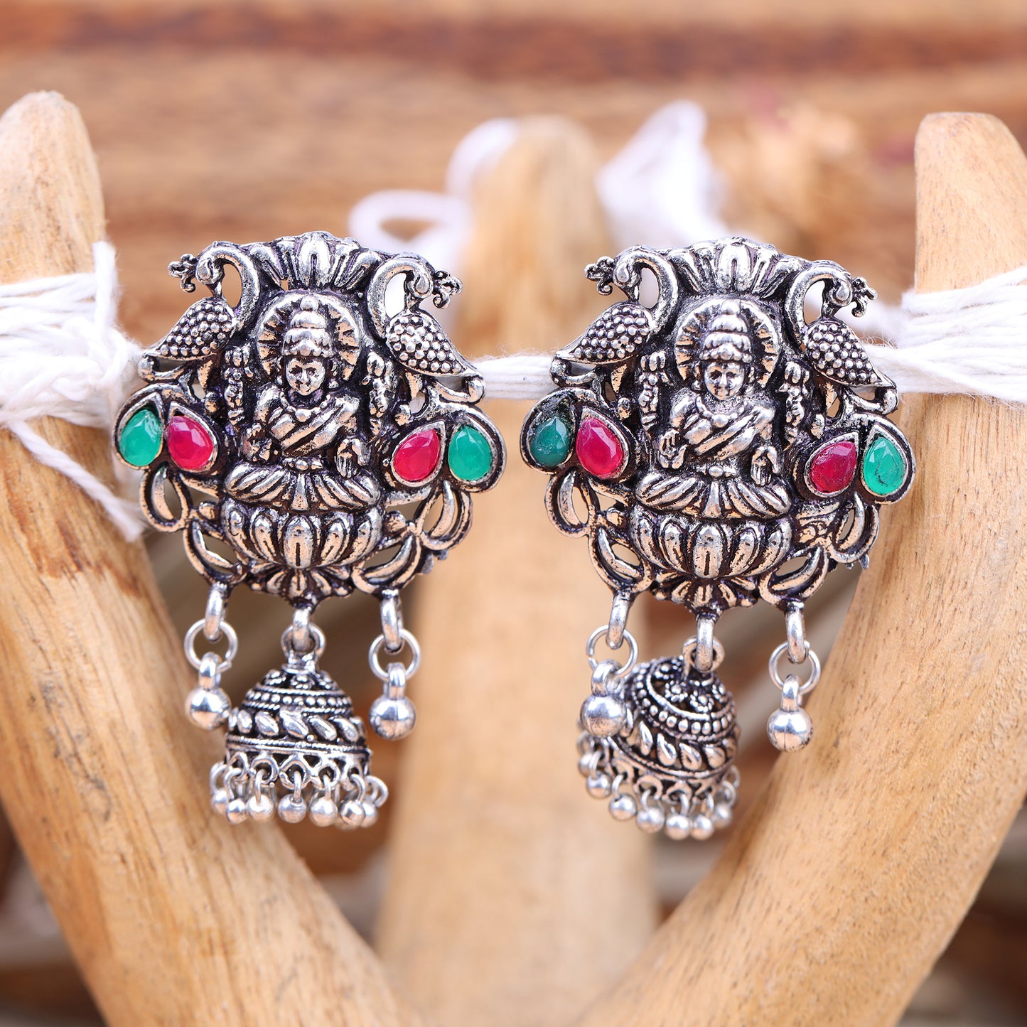 Abundance awesomeness laxmi jhumki earrings (Multicolored)