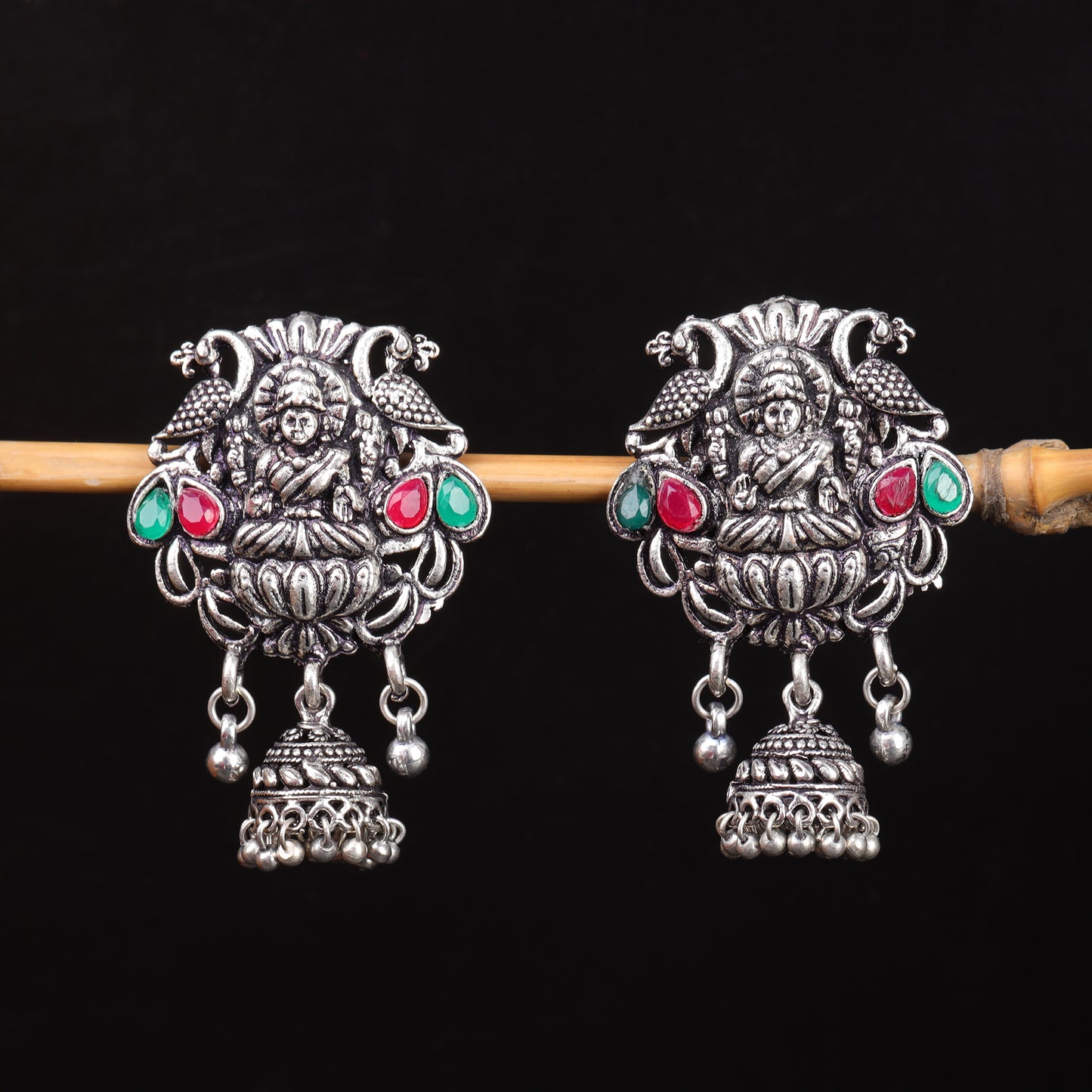 Abundance awesomeness laxmi jhumki earrings (Multicolored)