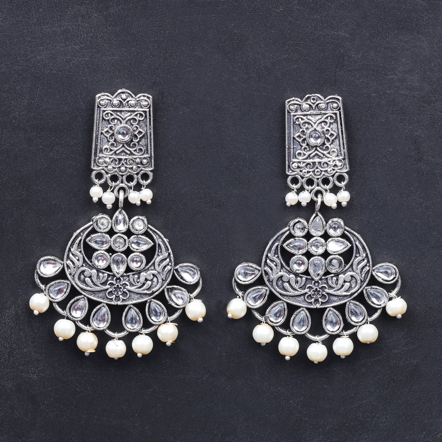 Charming Chandni Dangler earring (White)