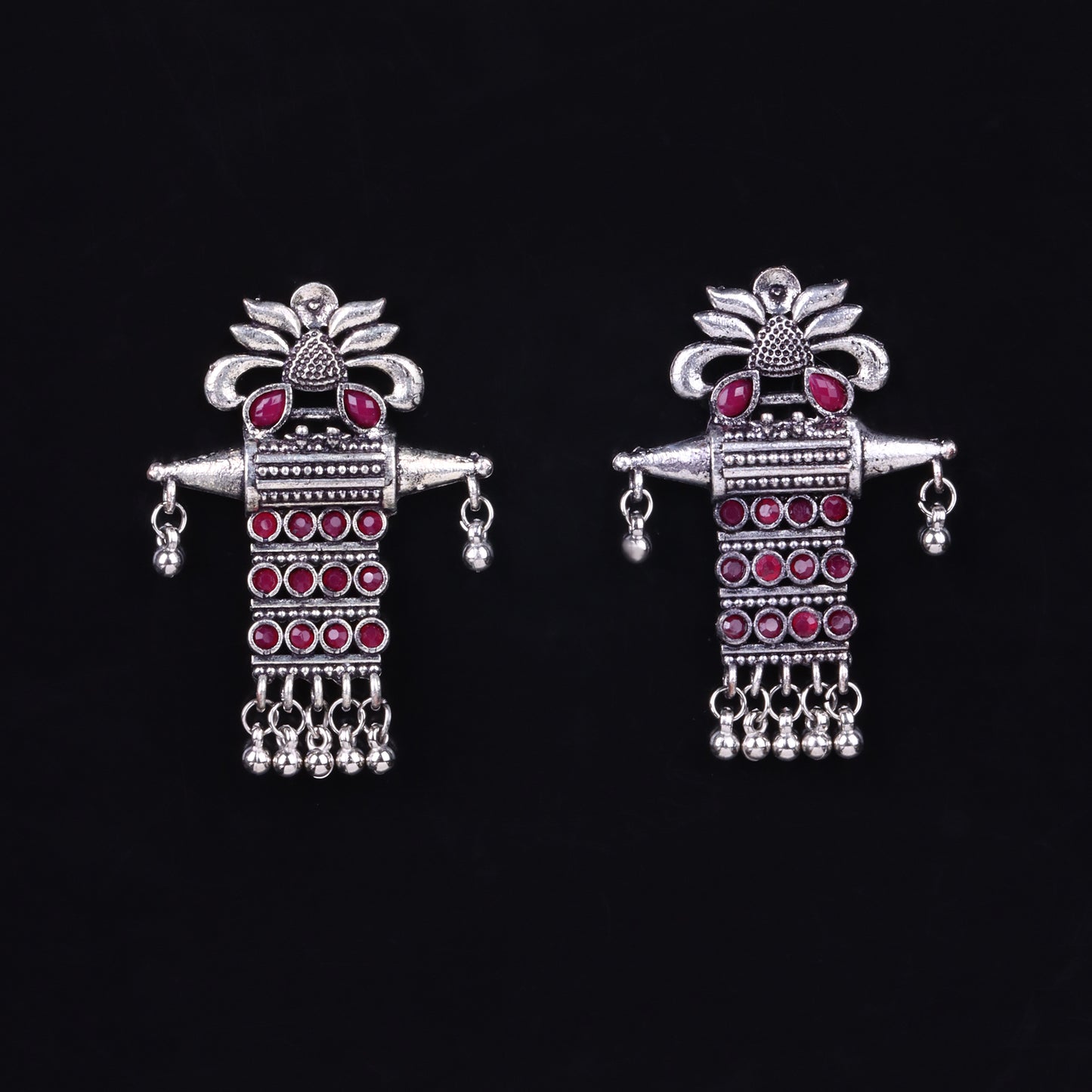 Bindaas Boho dangler earrings (Red)