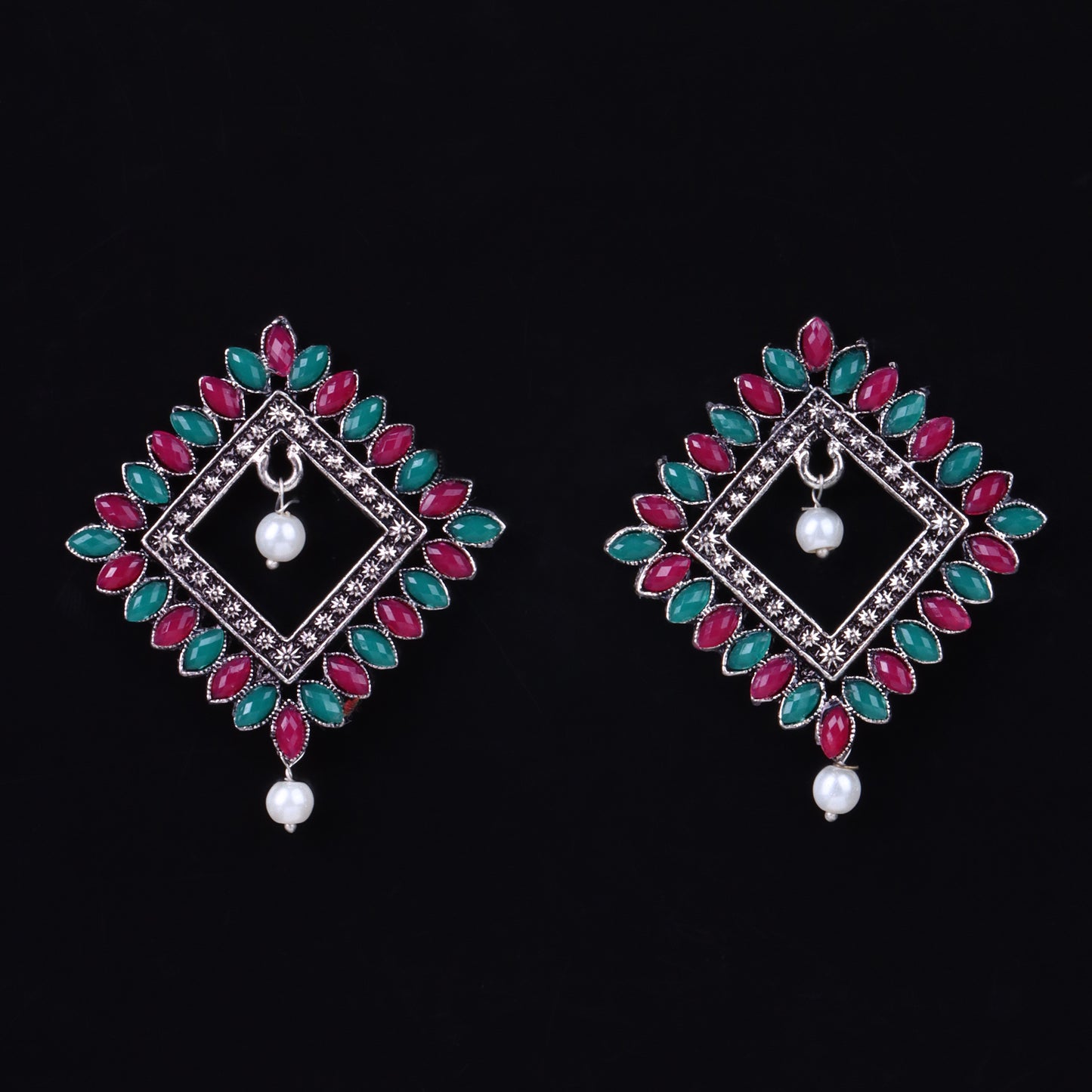 Sass Stone stud earrings (Multicolored)