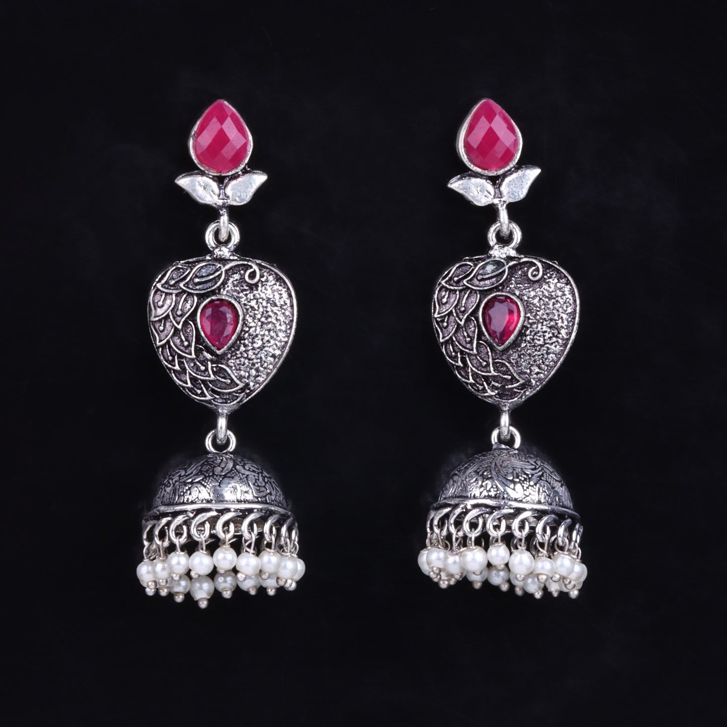 Bling & Swing Jhumka Earring (Red)
