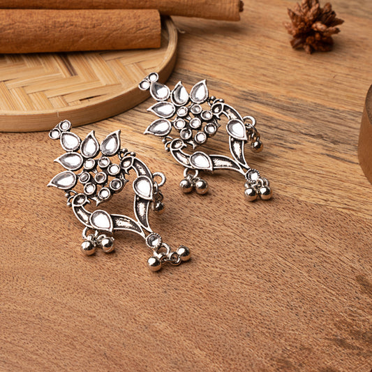 Tint and Twinkle danglers earrings (White)