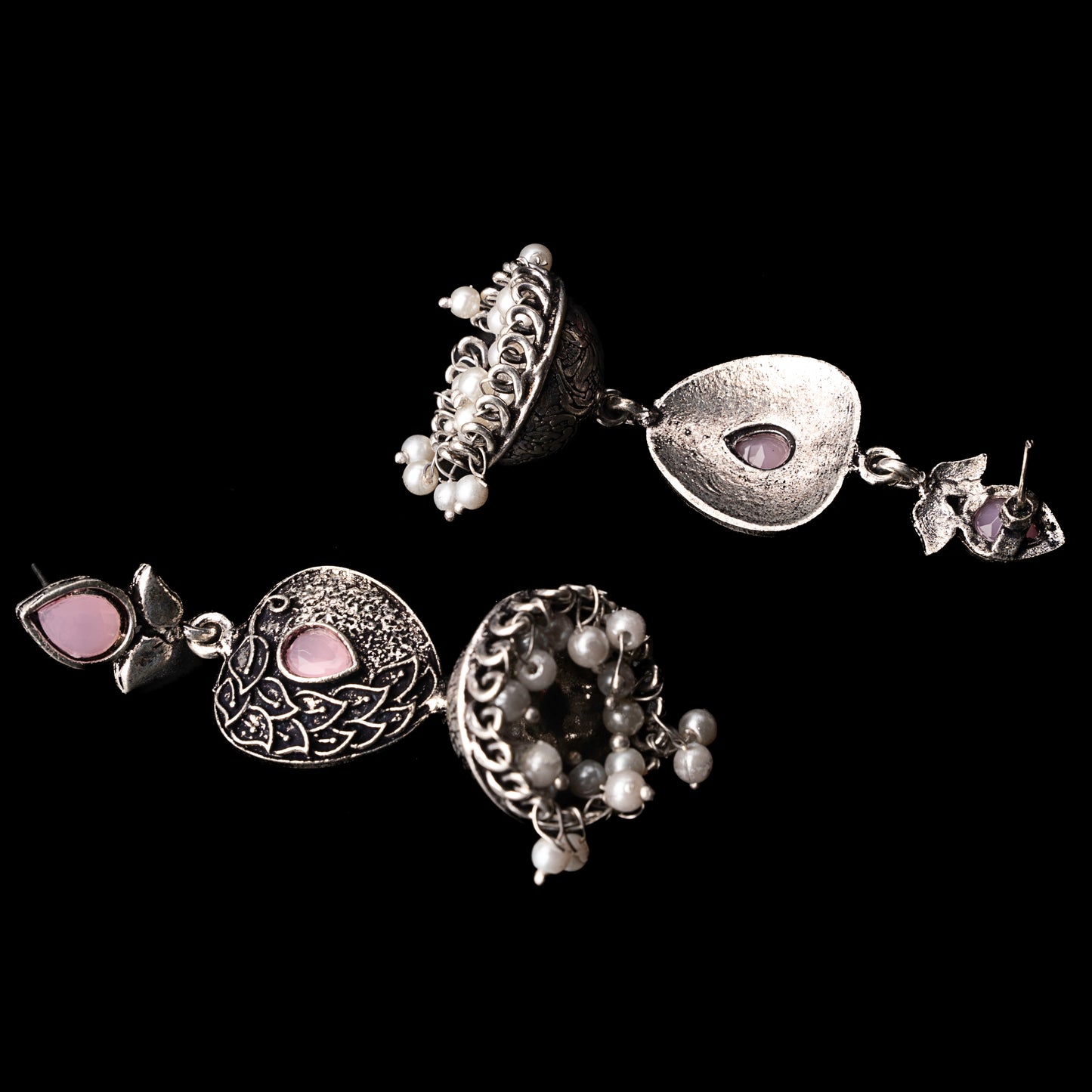 Bling & Swing Jhumka Earring (Baby Pink)