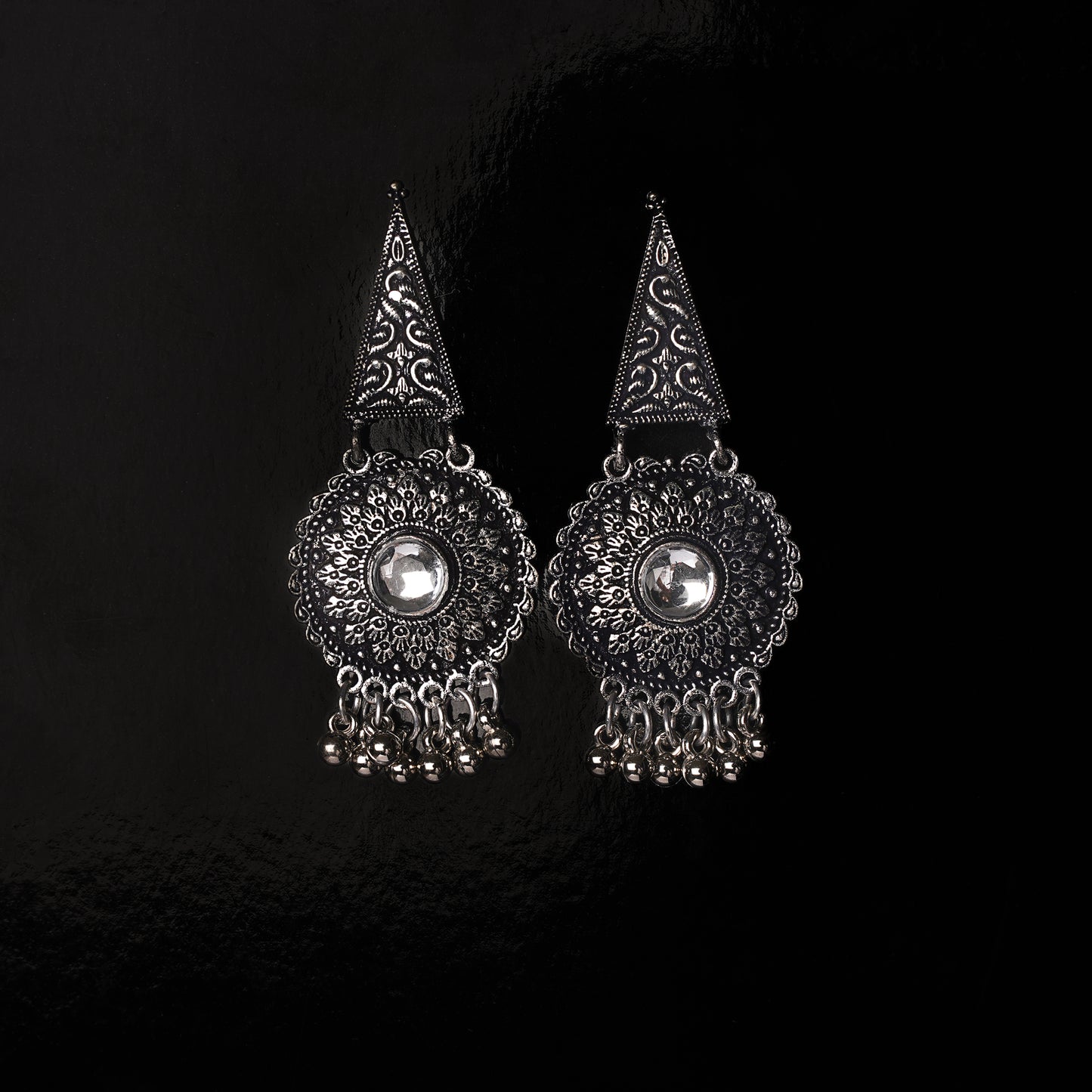Shine Fine Dangler Earrings (White)
