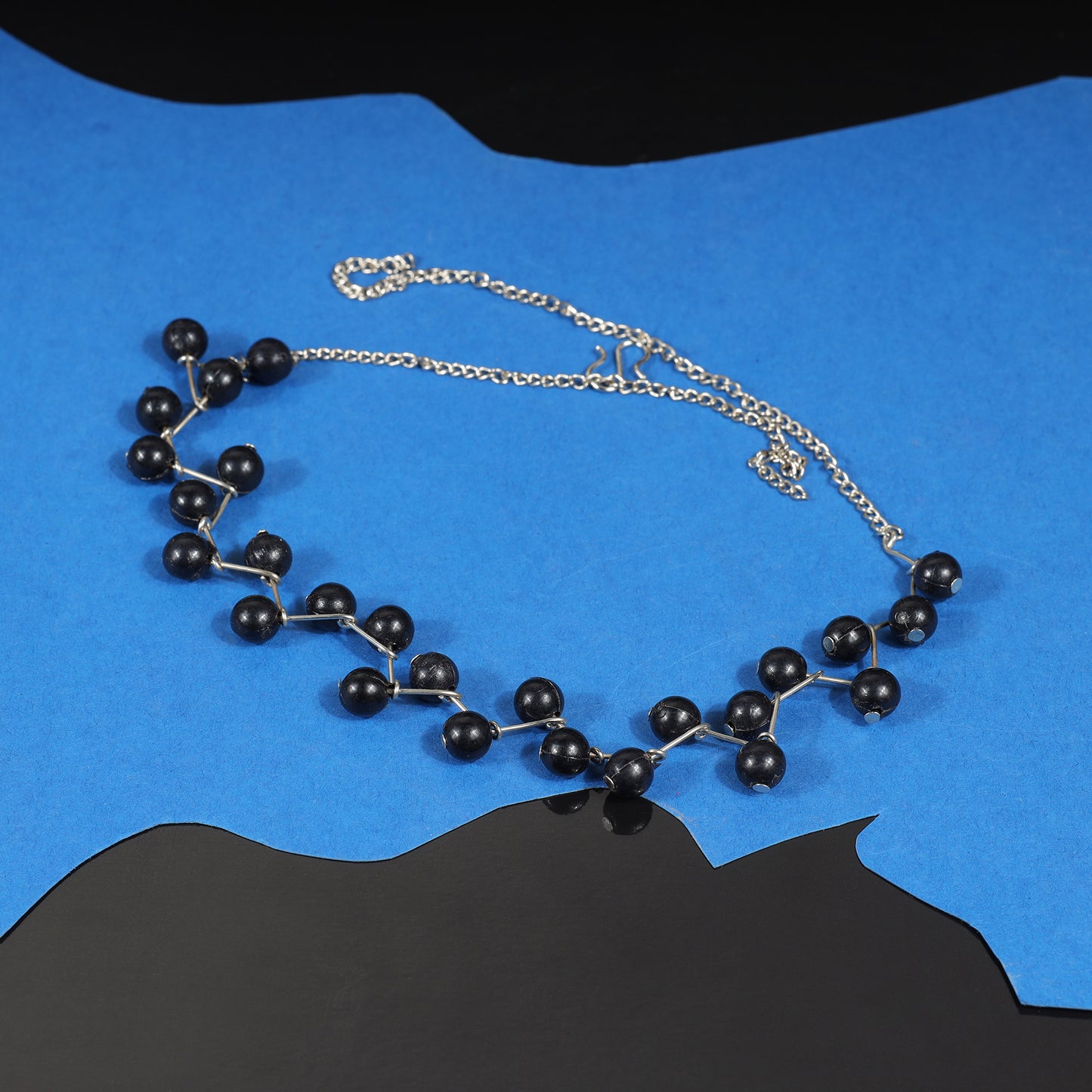 Black Beaded Stylish Choker Neckpiece