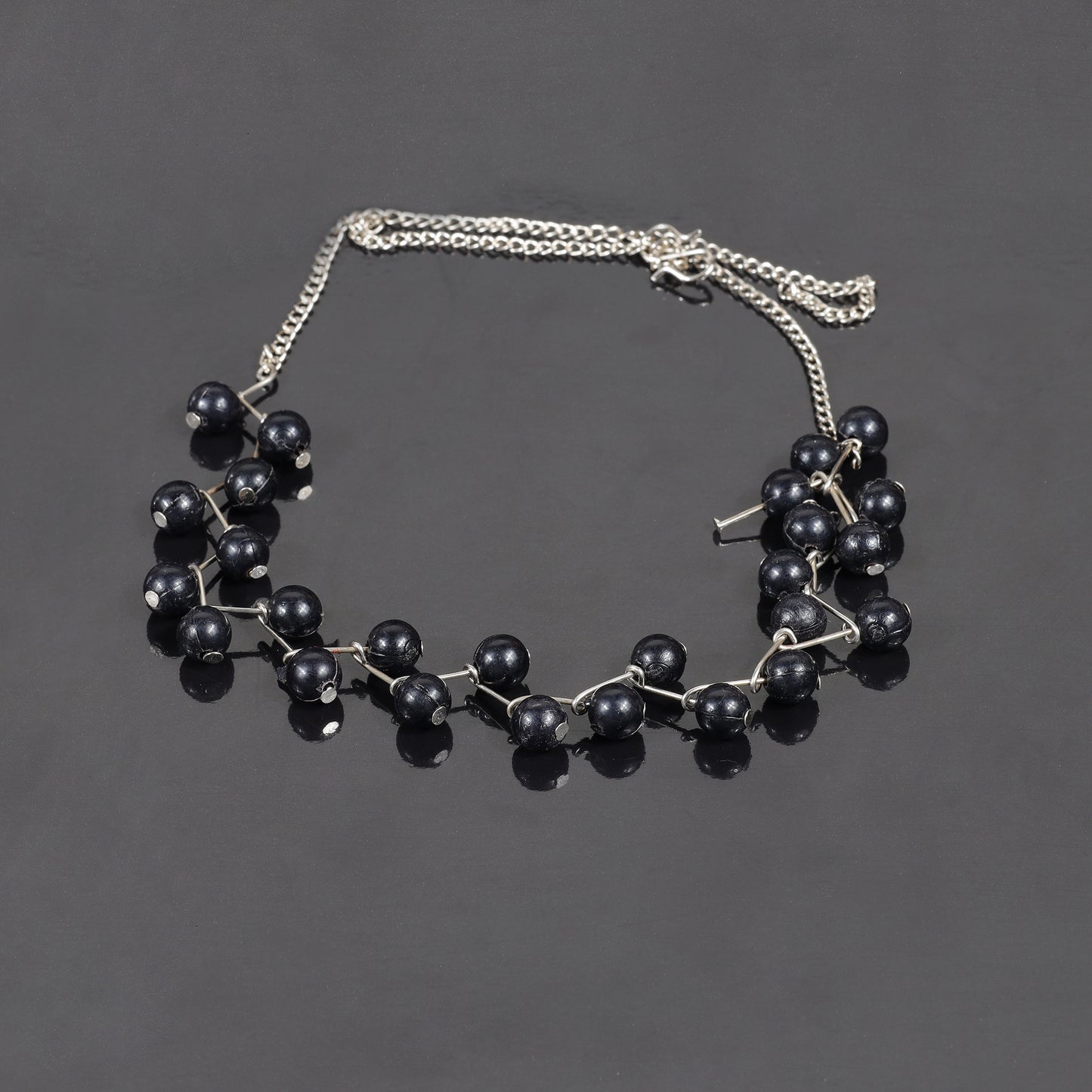 Black Beaded Stylish Choker Neckpiece