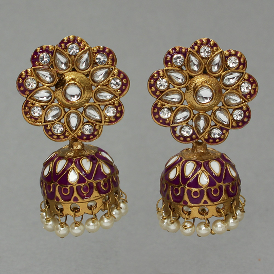 Kundan floral Jhumka