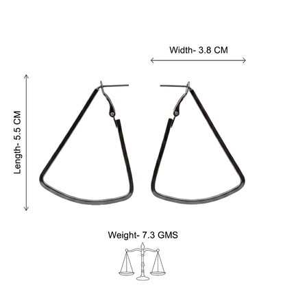 Western Style Triangular Metallic Loop Earring