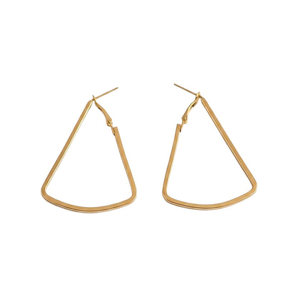 Western Style Triangular Metallic Loop Earring