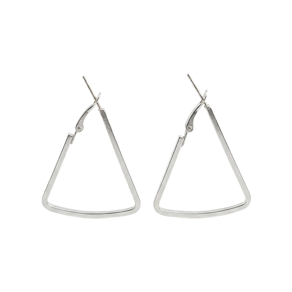 Western Style Triangular Metallic Loop Earring