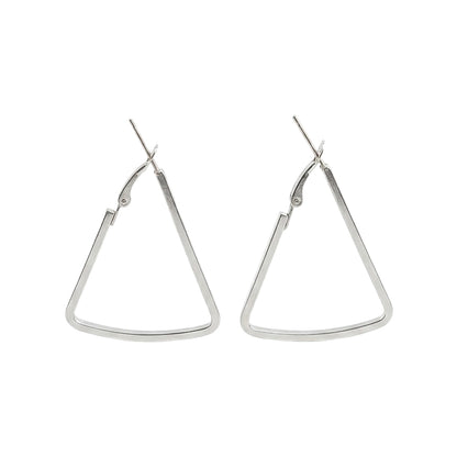 Western Style Triangular Metallic Loop Earring