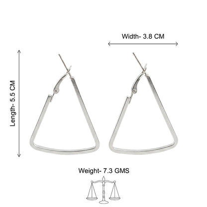 Western Style Triangular Metallic Loop Earring