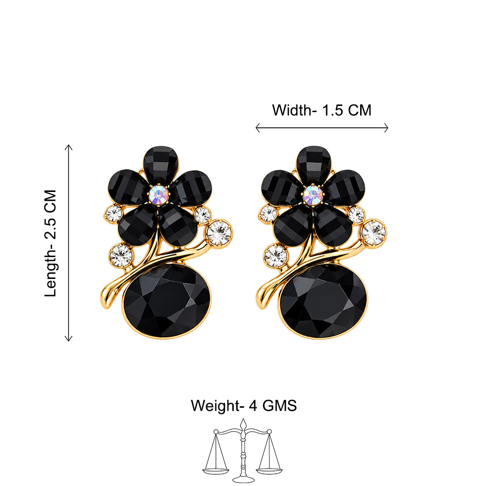 Midnight Bloom Drop Earrings