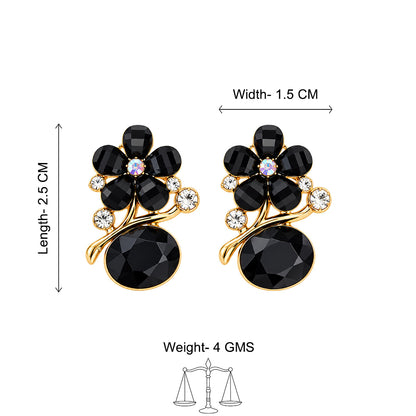 Midnight Bloom Drop Earrings