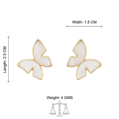 Ivory Butterfly Stud Earrings
