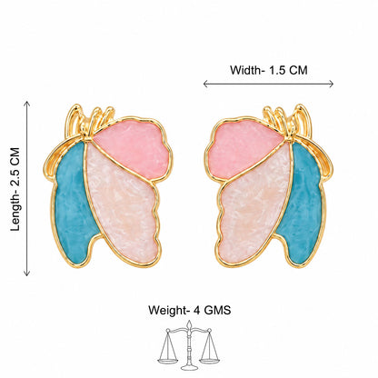 Pastel Petal Wing Stud Earrings