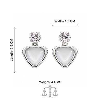 Crystal Heart Glow Stud Earrings