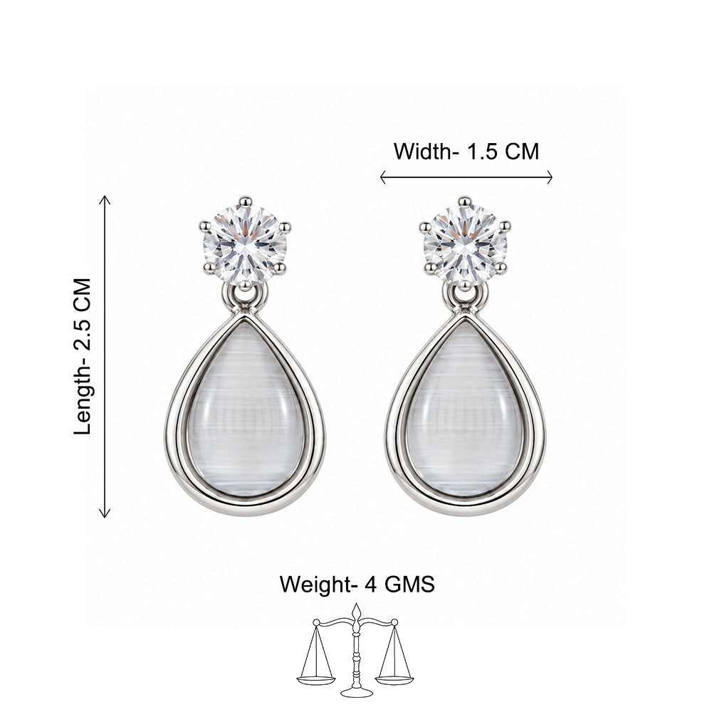 Frosted Dew Teardrop Earrings