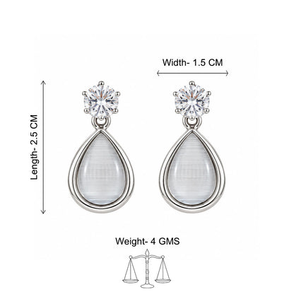 Frosted Dew Teardrop Earrings