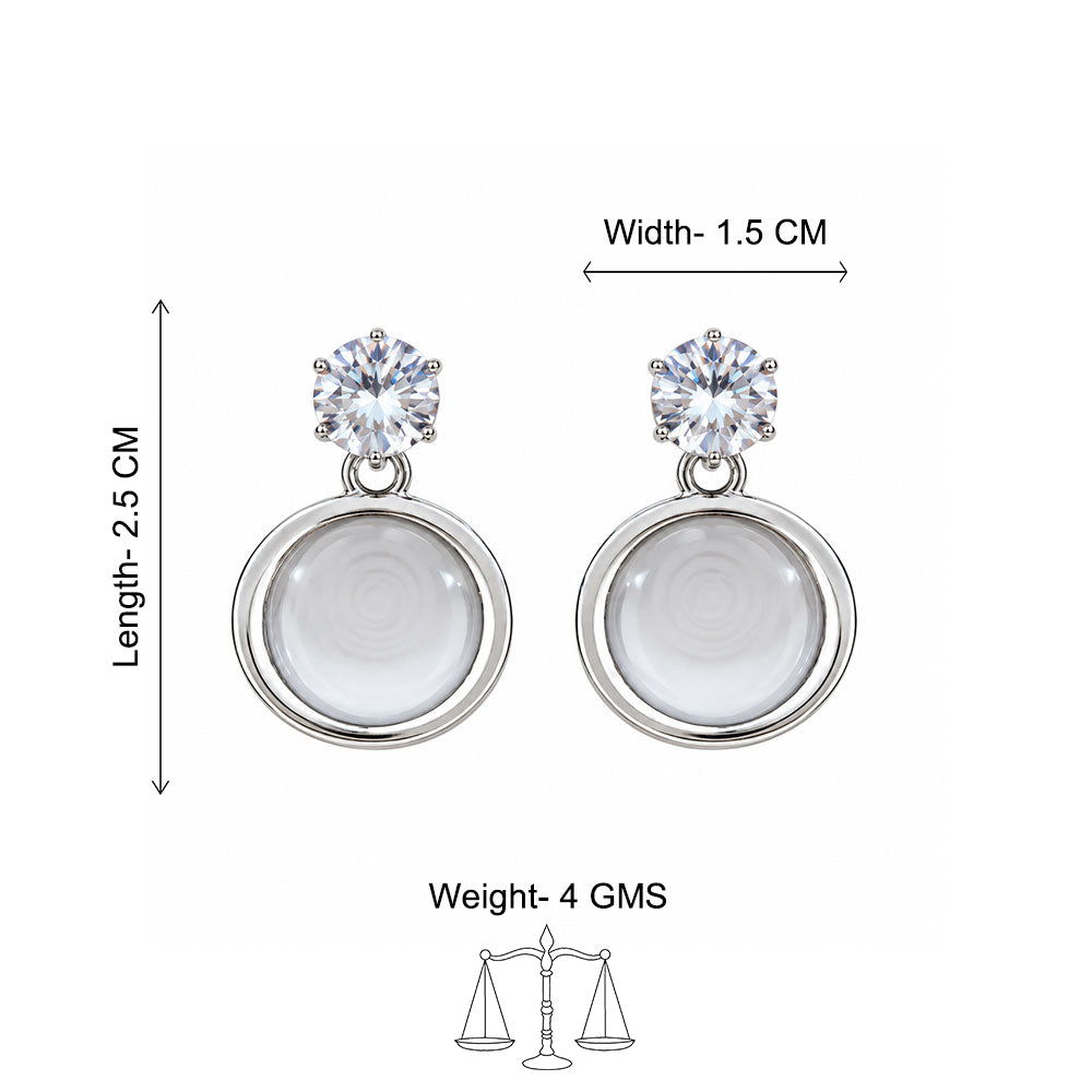 Moonlit Pearl Drop Earrings
