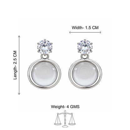 Moonlit Pearl Drop Earrings