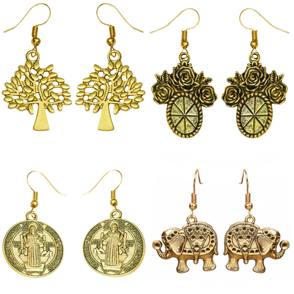 StylishKudi Oxidised Silver Drops & Danglers Earrings ComboSet for Women&girl