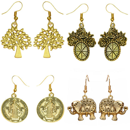 StylishKudi Oxidised Silver Drops & Danglers Earrings ComboSet for Women&girl