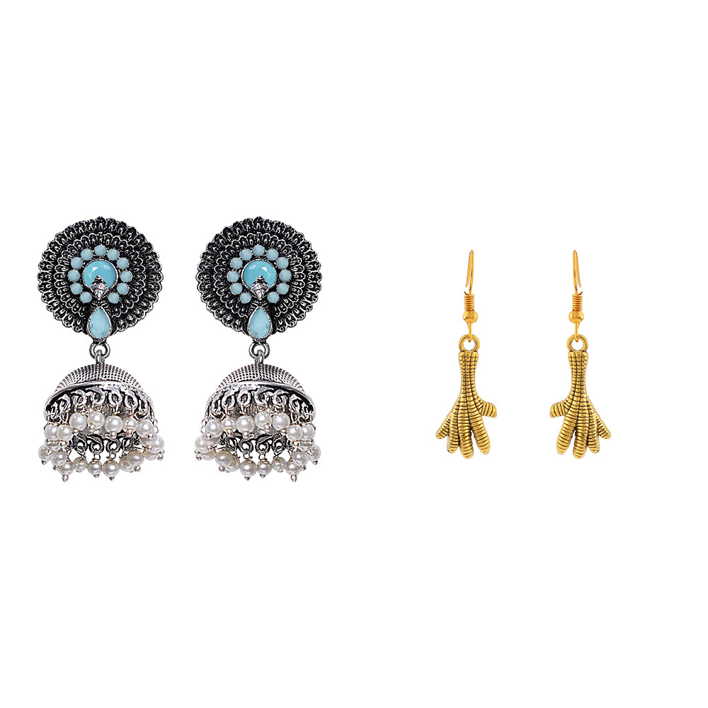 Evergreen earrings (Mint) Talon twist dangler earrings Combo set
