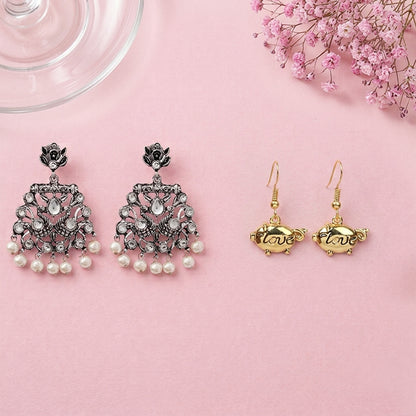 Peacock glow stone studded dangler & Treasure oink dangler Combo set