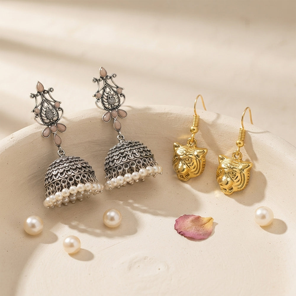 Kalash Kamal earring  fiercely flawless dangler earrings Combo set