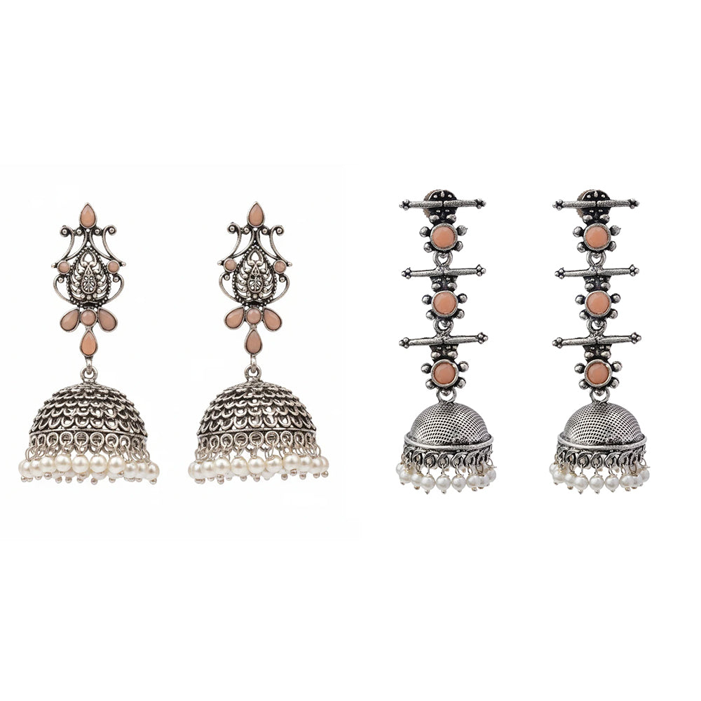 Kalash Kamal earring  Royal Triple Bell Layered Jhumka Earring Combo set
