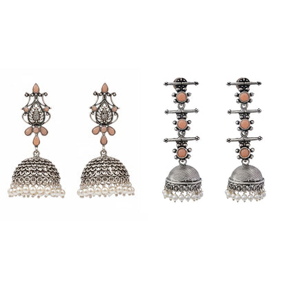 Kalash Kamal earring  Royal Triple Bell Layered Jhumka Earring Combo set