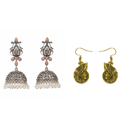 Kalash Kamal earring (Light Orange) Conch Glow dangler earrings Combo set