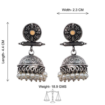 Charmbell earrings Light Orange Dazzle Dash Jhumki earring Combo set