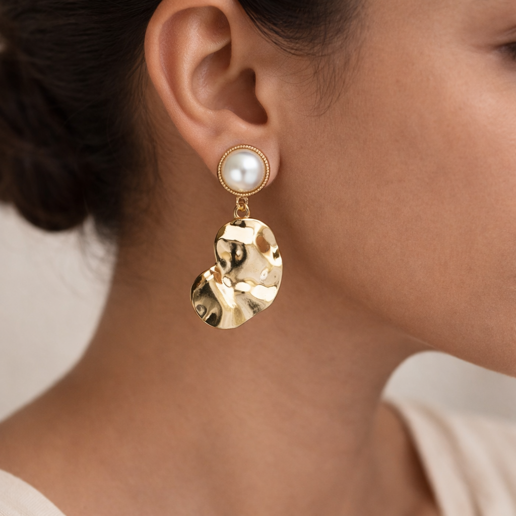 Golden glide dangler earrings