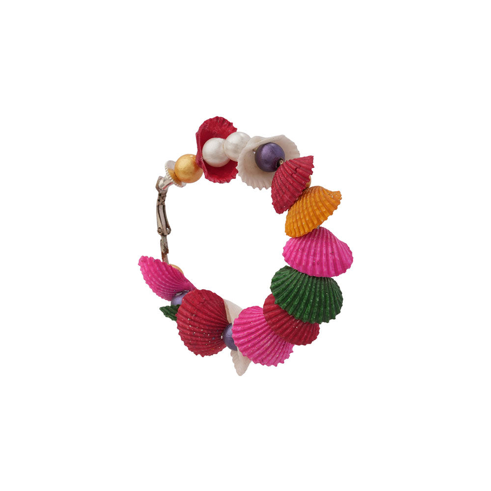 Golden tide hoop earrings (Multicolored)
