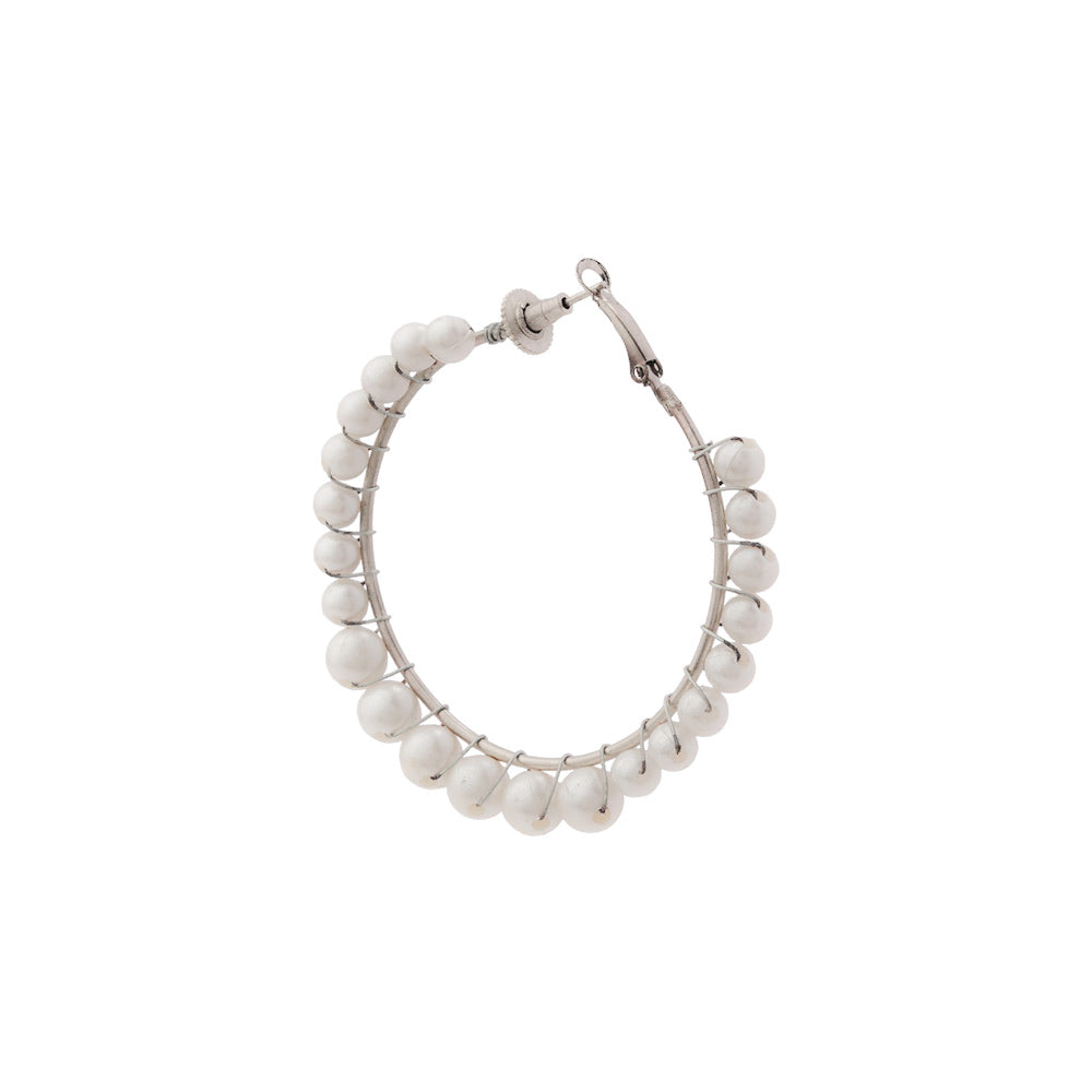 Pearl Prestige hoop earrings (White)