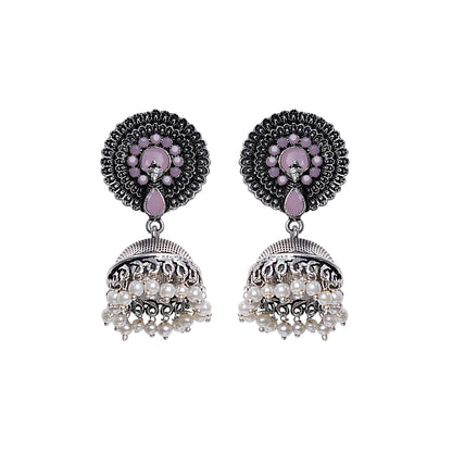 StylishKudi Oxidised Silver Earrings&Chandbali Earrings ComboSet for Women&girl