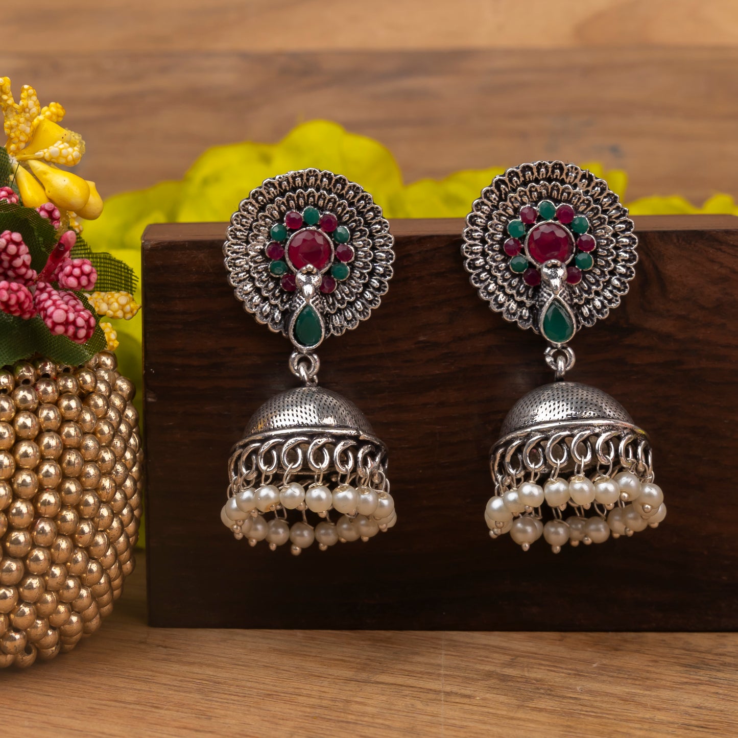 Evergreen  earrings (Multicolored)