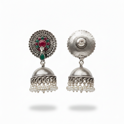 Evergreen jhumka earrings (Multicolored)