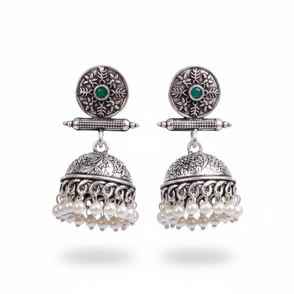 Charmbell  earrings (Green)