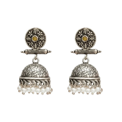 Dazzle Dash Jhumki earring (Multicolored) Charmbell earrings (Yellow) Combo set