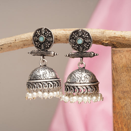 Charmbell jhumka earrings (Mint)