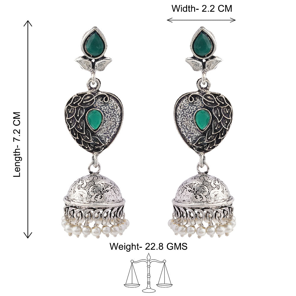 Bling & Swing Jhumka Earring (Green)