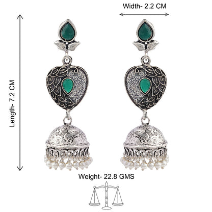 Bling & Swing Jhumka Earring (Green)