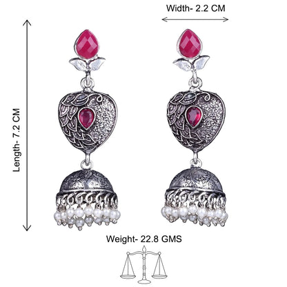 Bling & Swing Jhumka Earring (Red)
