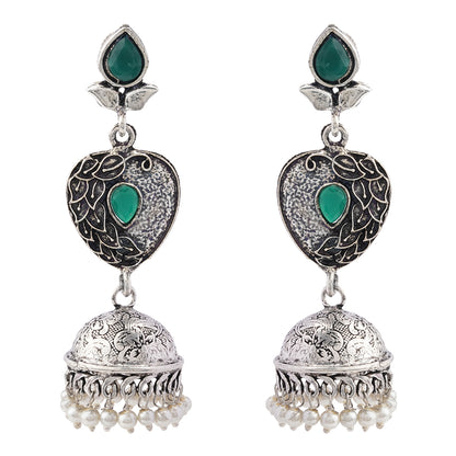 Bling & Swing Jhumka Earring (Green)