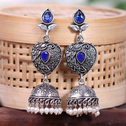 Bling & Swing Jhumka Earring (Blue)